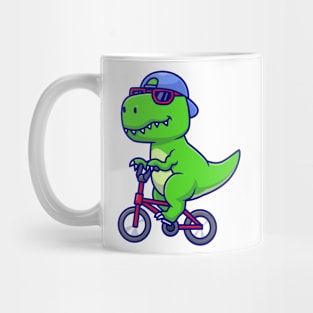 Cute dino riding cartoon Mug